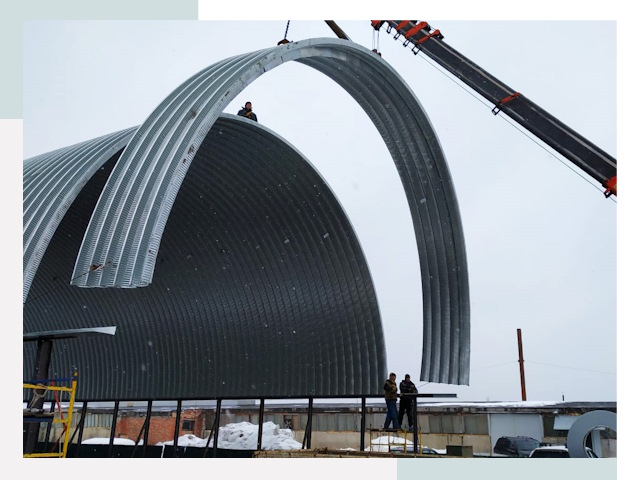 Полукруглые ангары в Минеральных Водах