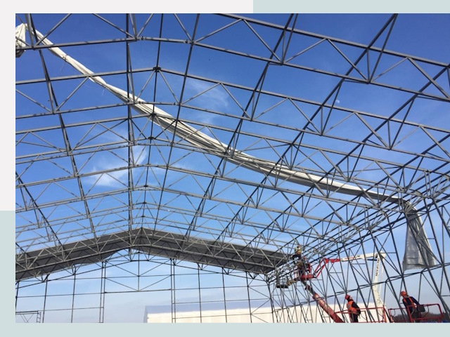 Шатровые ангары от 621 руб. в Минеральных Водах и Ставропольском крае